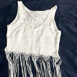 Fringe crop top